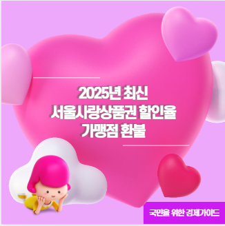 2025년 최신 서울사랑상품권 할인율 가맹점 환불