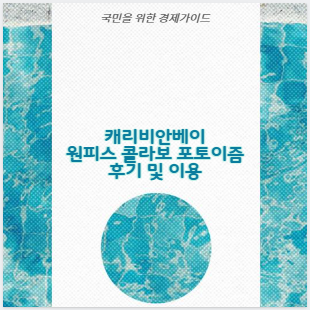 캐리비안베이 원피스 콜라보 포토이즘 후기 및 이용