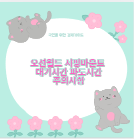 오션월드 서핑마운트 대기시간 파도시간 주의사항