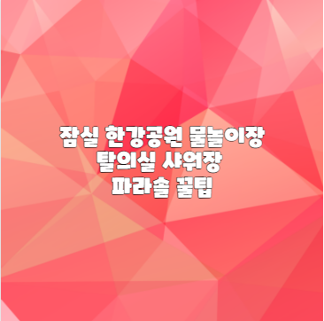 잠실 한강공원 물놀이장 탈의실 샤워장 파라솔 꿀팁