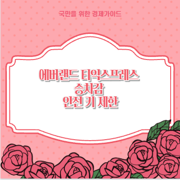 에버랜드 티익스프레스 승차감 안전 키 제한