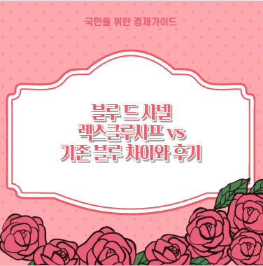 블루 드 샤넬 렉스클루시프 vs 기존 블루 차이와 후기