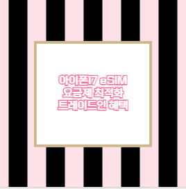 아이폰17 eSIM 요금제 최적화 트레이드인 혜택