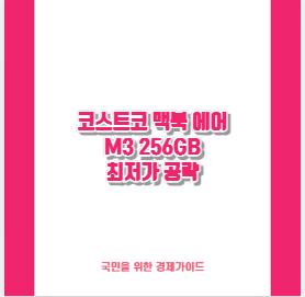 코스트코 맥북 에어 M3 256GB 최저가 공략