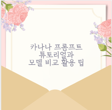 카나나 프롬프트 튜토리얼과 모델 비교 활용 팁