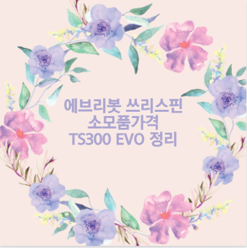 에브리봇 쓰리스핀 소모품가격 TS300 EVO 정리