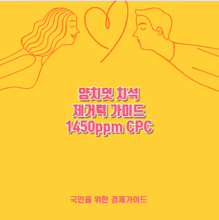 양치덧 치석 제거력 가이드 1450ppm CPC