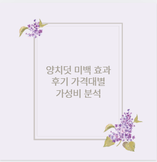 양치덧 미백 효과 후기 가격대별 가성비 분석