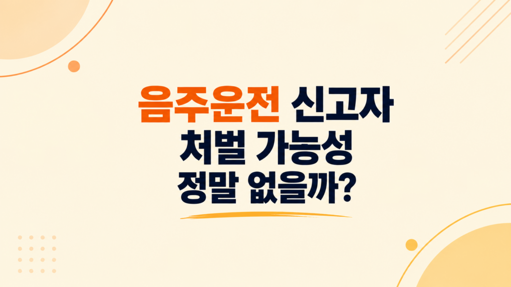 음주운전 신고와 신고자 법적 책임 및 증거 부족 상황을 설명하는 이미지