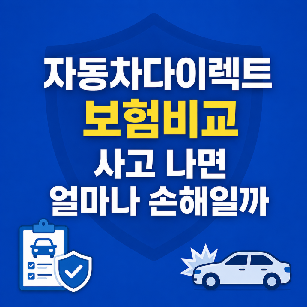 자동차다이렉트 보험비교 사고비용 판단 화면