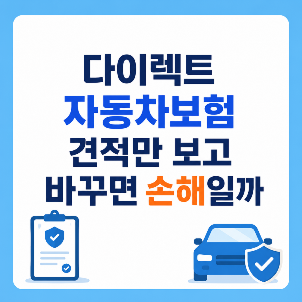 다이렉트 자동차보험 견적과 보장 조건 비교