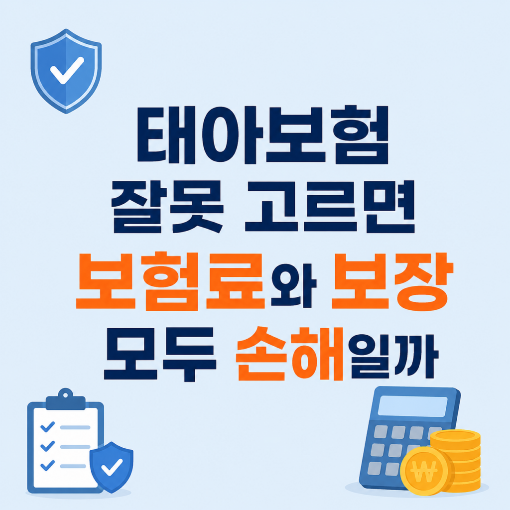 태아보험 보험료와 보장 조건을 비교하는 그림