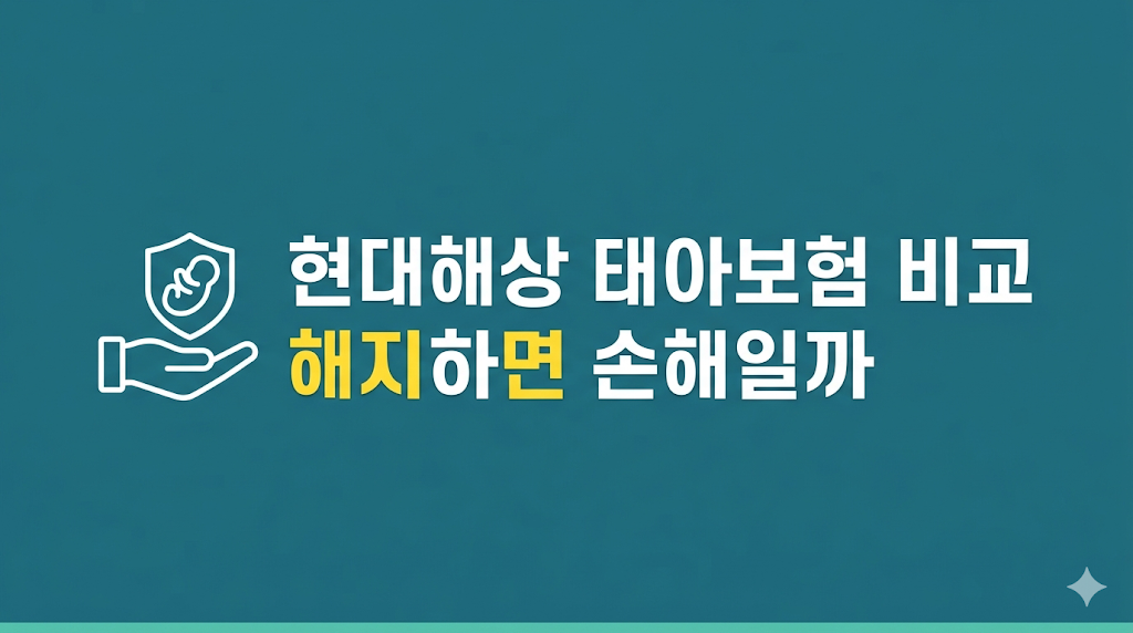 현대해상 태아보험 비교 유지 판단 장면
