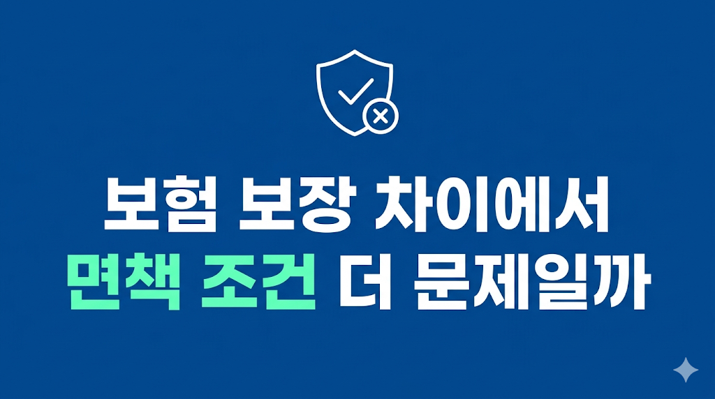 보험 보장 차이와 특약 구조 설명판
