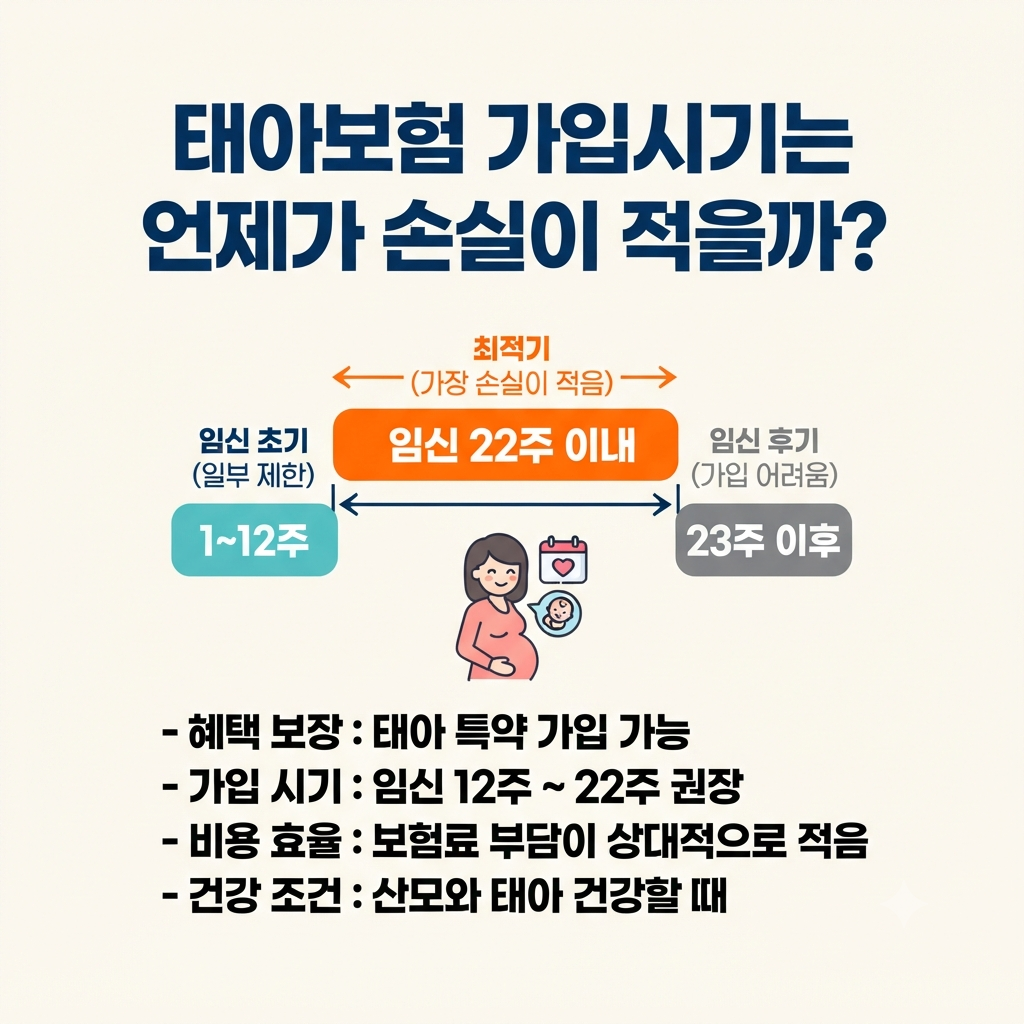 태아보험 가입시기 유지 손실 설명