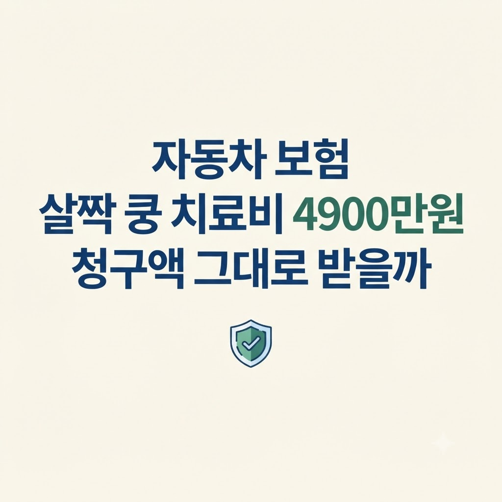 자동차 보험 치료비 지급 조건 설명