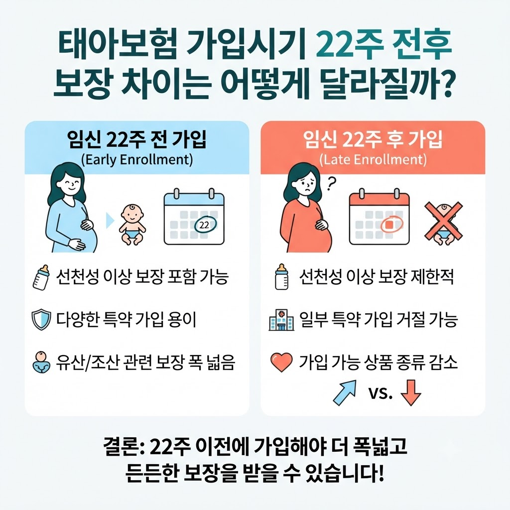 태아보험 가입시기별 심사 제한 설명