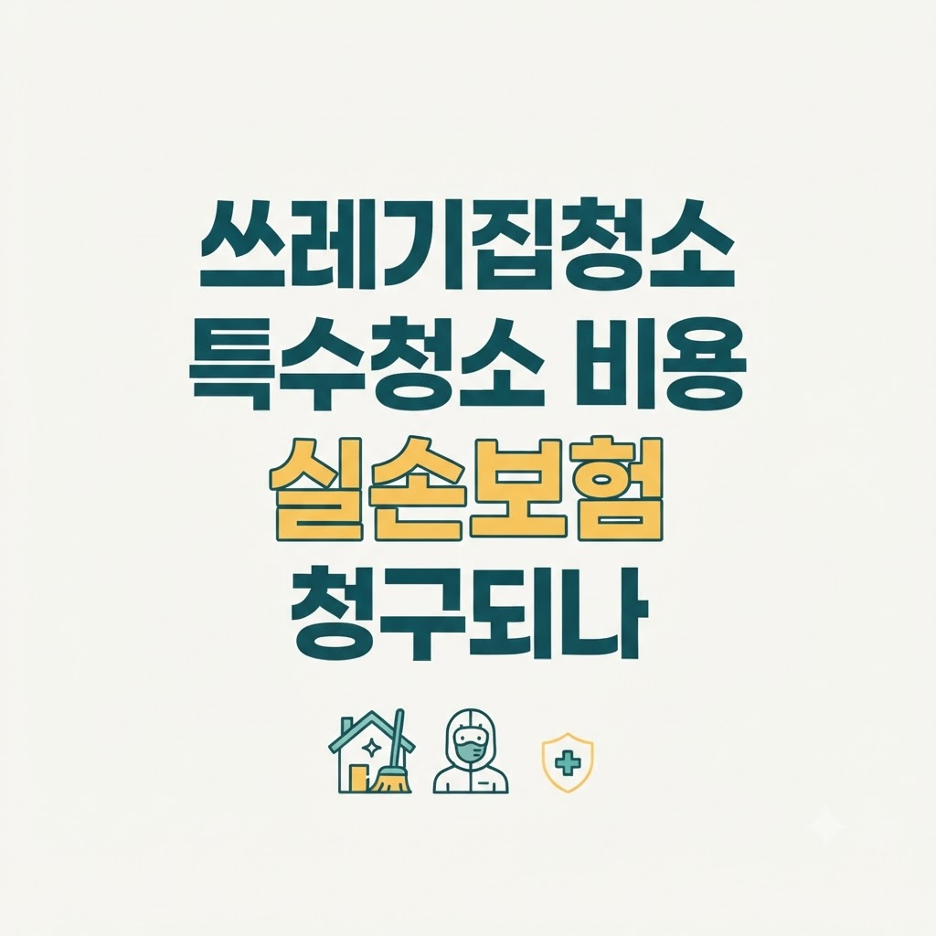 쓰레기집청소 특수청소 비용 청구 설명