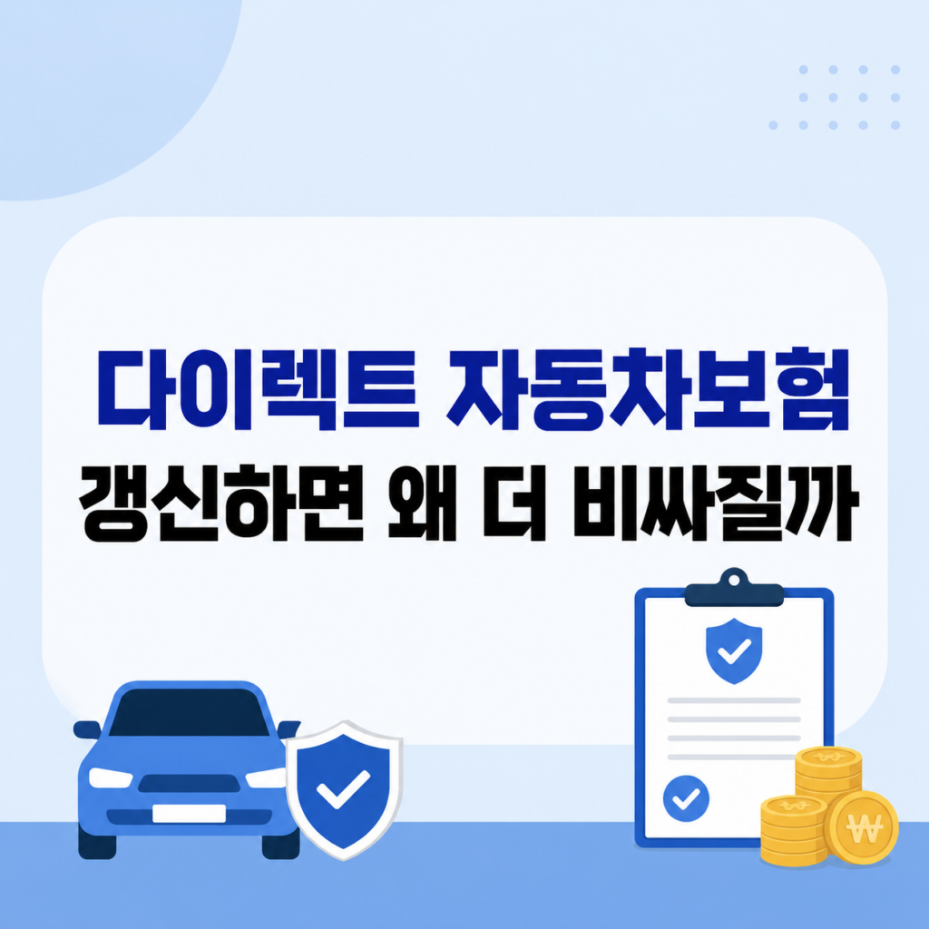 다이렉트 자동차보험 보험료와 보장 차이 비교
